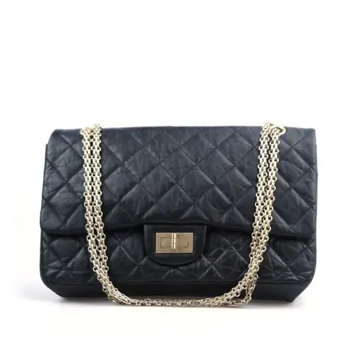 chanel香奈儿复刻牛皮金链2.55女士大号手袋