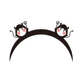 万圣节可爱小恶魔拿叉子发箍黑色