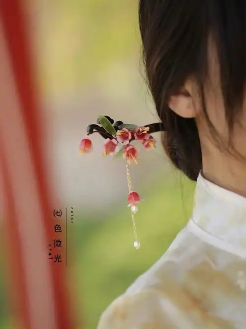 风铃木簪盘发丸子头头饰发簪簪子古典旗袍