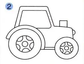 启动拖拉机的简笔画(拖拉机简笔画的拟人化) -【爱个性】
