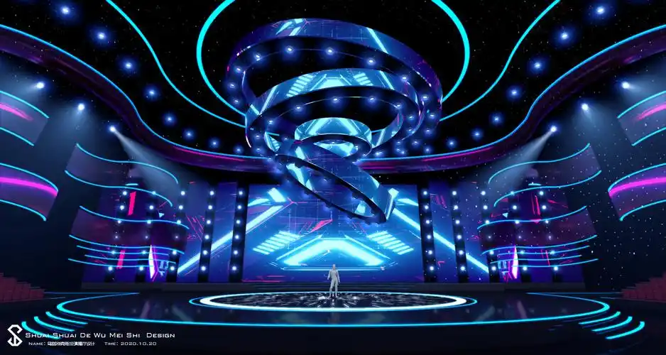 乌兹别克斯坦演播厅舞台设计|空间|舞台美术|帅帅的舞美诗 - 原创作品