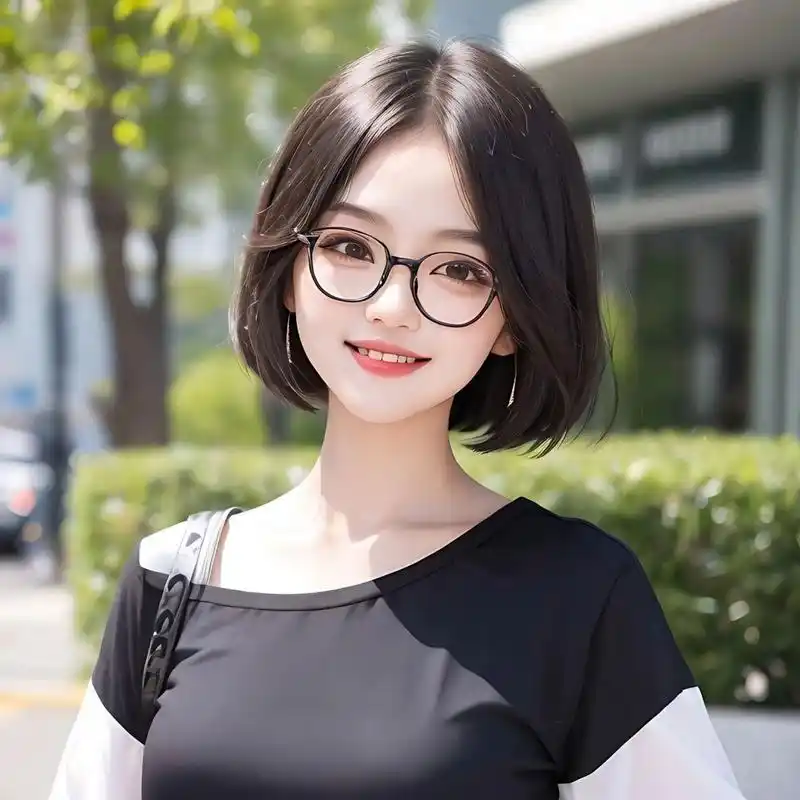 可爱女生头像戴眼镜小姐姐手绘卡通头像 给戴眼镜的小姐妹准备一组