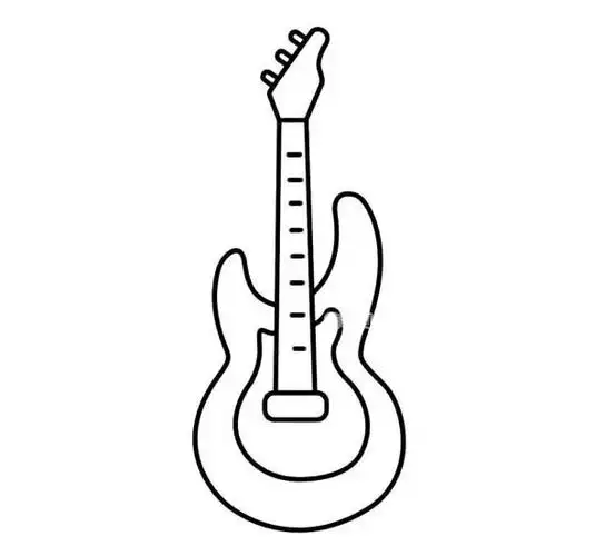 吉他学画吉他图解简笔画