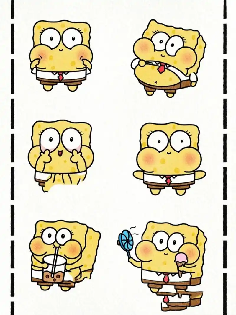 海绵宝宝q版简笔画 9393