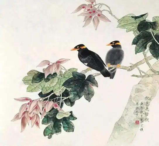 欣赏龚文桢的一组工笔花鸟画,严谨大方不失清新典雅,美如仙境!