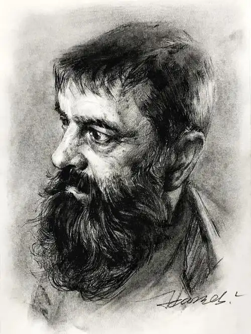 人物素描步骤长胡子大叔