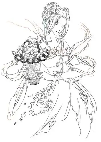 绘画——古风美少女