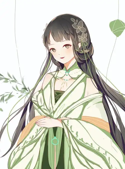 满满的中国风古装少女插画