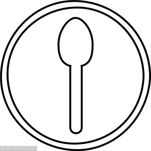 勺子餐具孤立图标