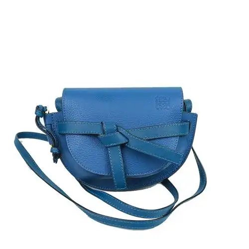 [9.0新]罗意威loewe女士蓝色mini单肩斜挎包deb1908125