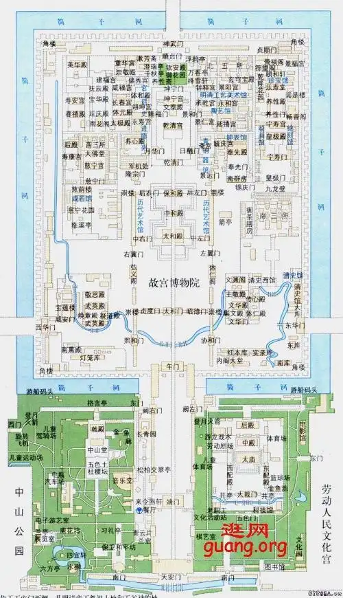 北京故宫地图
