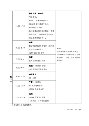 模板领导xxx考察行程安排表docx2页