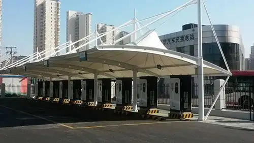 膜结构充电桩车棚使用率高的原因以及维护保养麻烦吗?