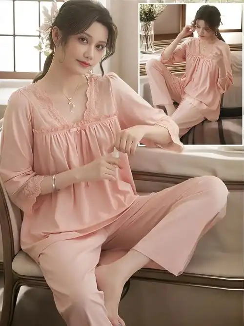 睡衣家居服 #面料柔软舒适 #睡衣控 #宅家睡衣秀 #家居 - 抖音