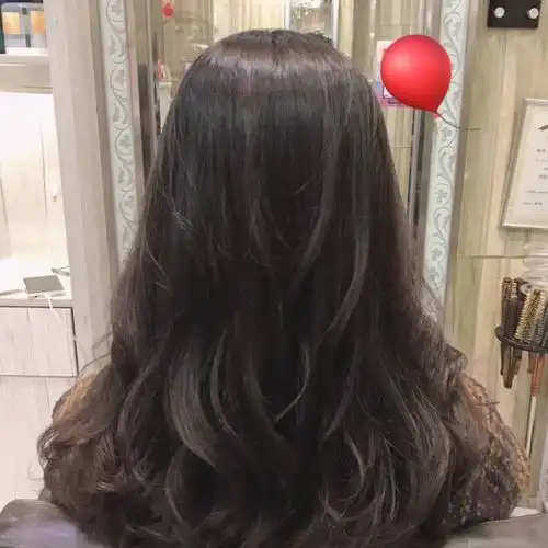 中长发发型#烫发发型#黑色发型#黄-白皮