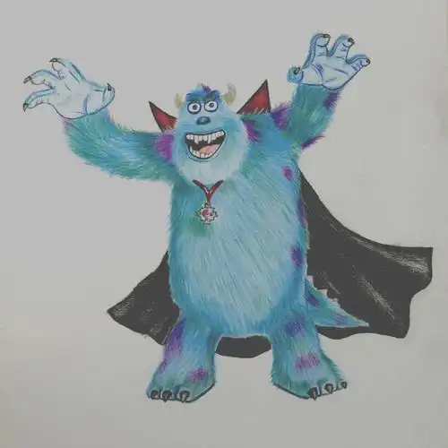 零基础学彩铅怪兽大学毛怪