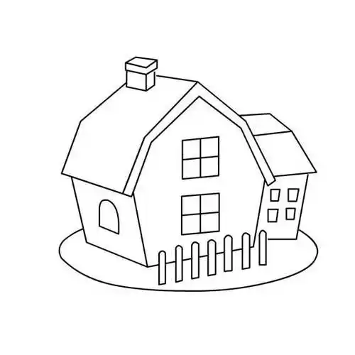 简笔画房子图片大全具体如下图所示