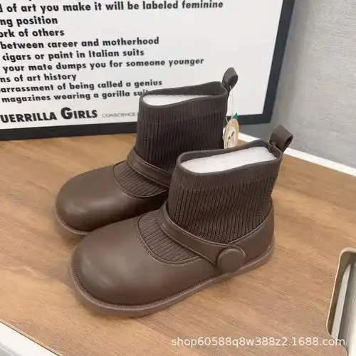 女童袜子靴小女孩短靴气质公主靴儿童马丁靴宝宝短靴一手码批发