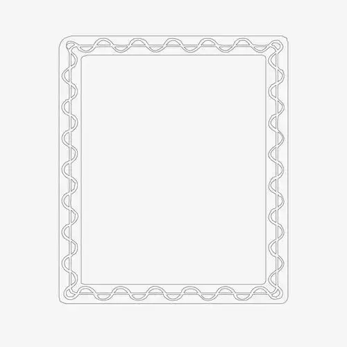 矢量矩形灰色线条相框