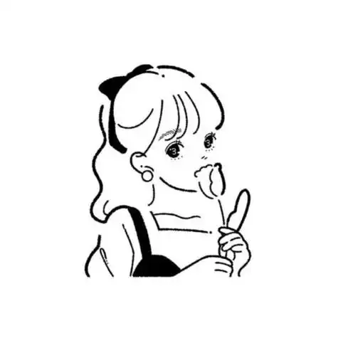 ins极简风头像人物线条设计简笔画真人照片定制简笔画|可爱小女孩头像