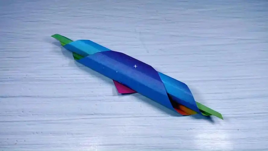 折纸玩具,超级卷卷纸飞机折纸教程,创意手工制作