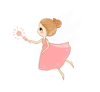 手绘卡通人物小仙女女孩素材png