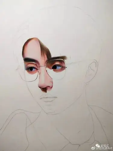 彩铅达人绘王俊凯