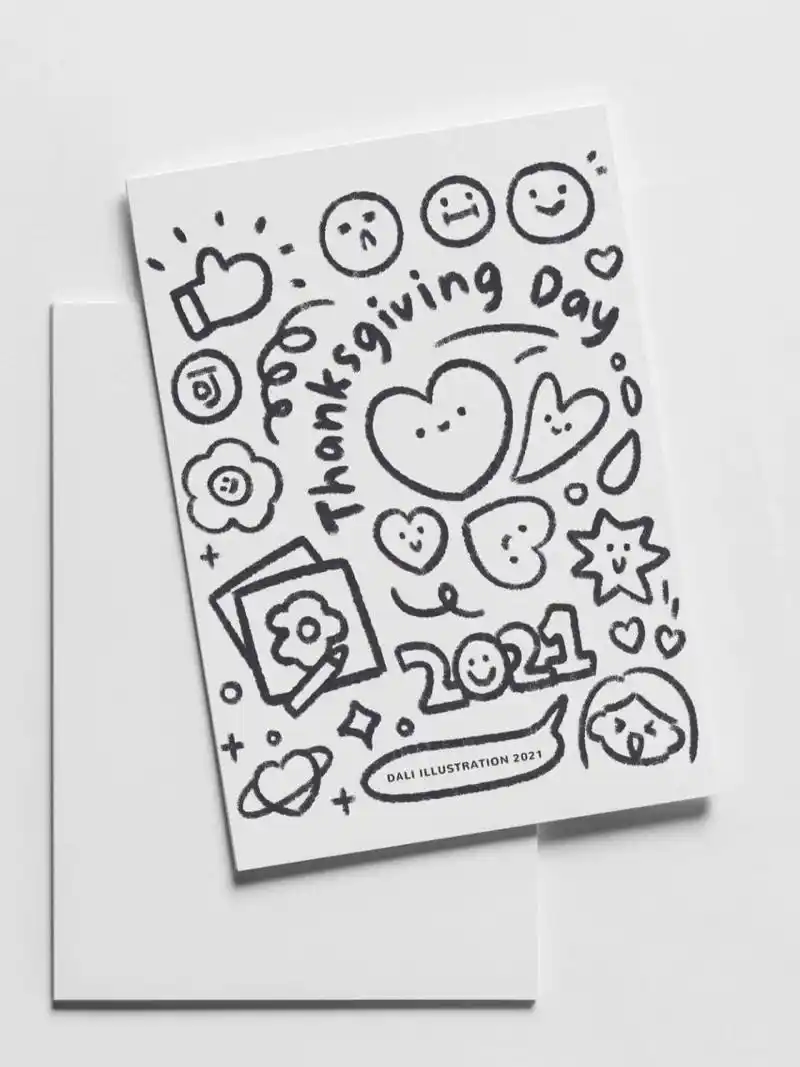 ins风 | doodle简笔画 | 感恩节涂鸦素材 简单的线条,简单的快乐78
