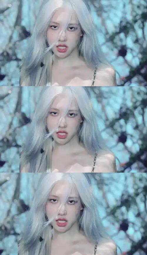blackpink成员rose先行曲解锁蓝发造型绝美的人间精灵