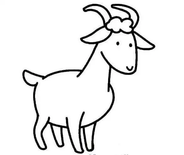 简笔画山羊简笔画山羊卡通