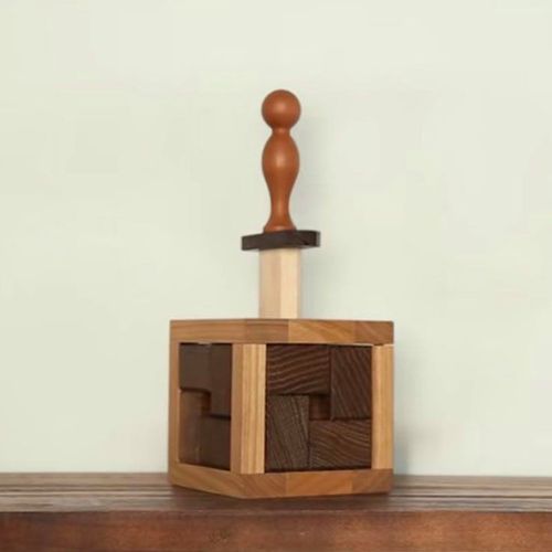 抖音gm同款圣剑puzzle木质10级烧脑超难box解密解锁益智减压玩具