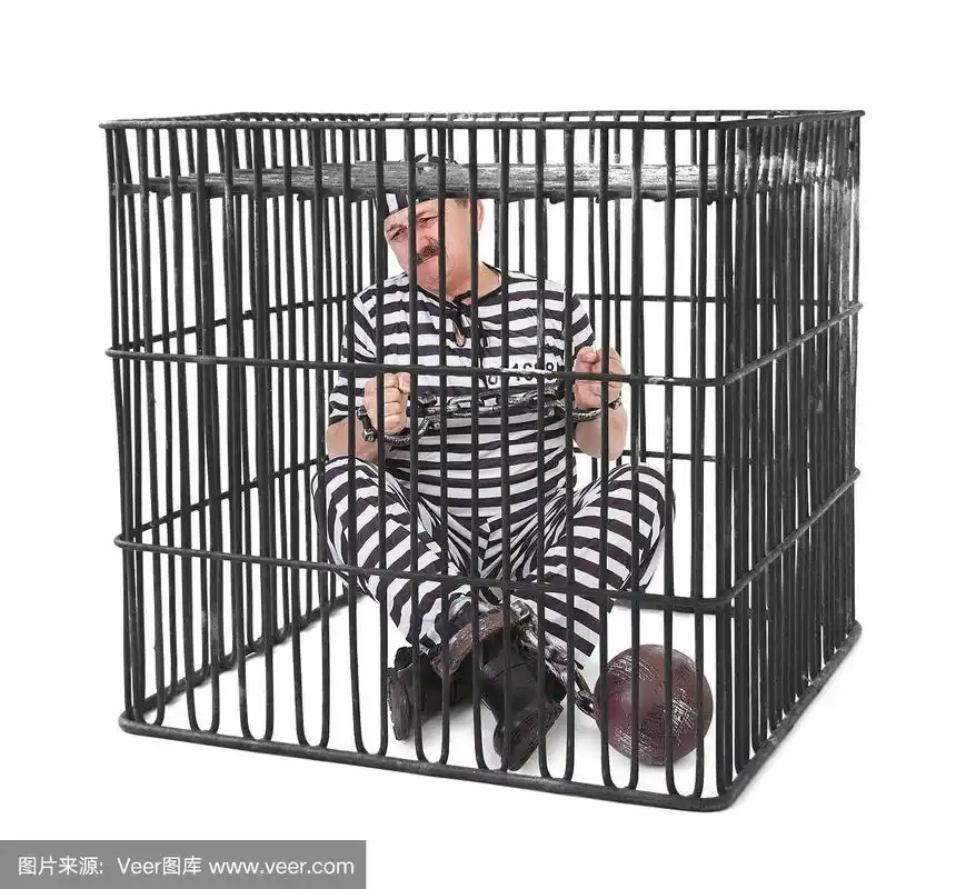 囚犯在笼子里