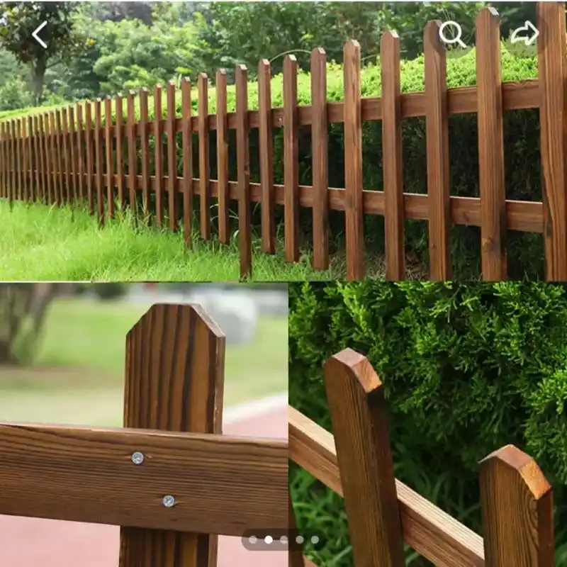 【防腐木栅栏围栏篱笆花圃花园草坪小护栏栏杆装饰庭院围墙室外户