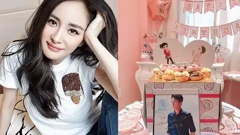 杨幂女儿小糯米7岁生日派对照曝光 父女卡通立牌可爱又温馨