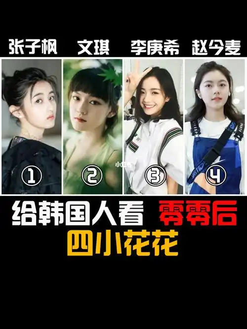 给韩国人看00后四小花旦#张子枫 #文琪 #李庚希 #赵今麦 #00后 #韩国