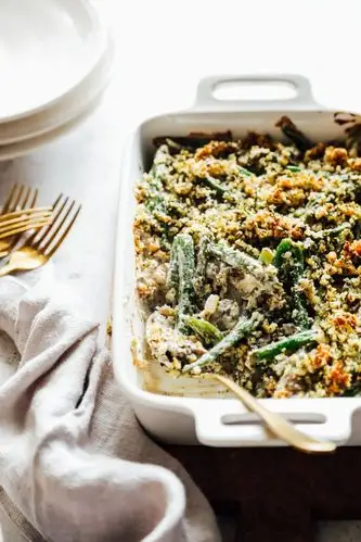 homemade real food-style green bean casserole (with gluten-free
