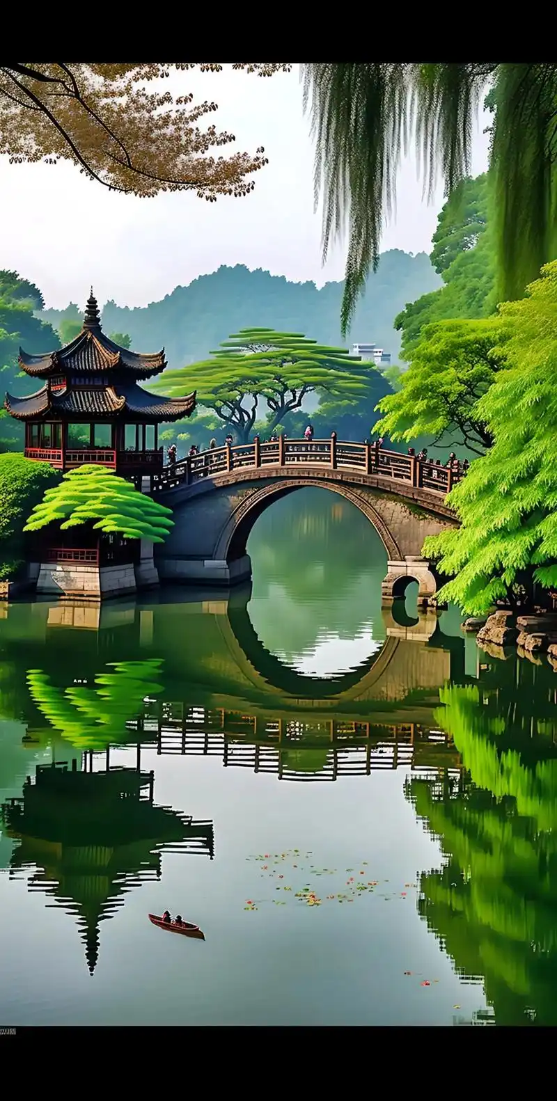 西湖美景.乐观和爱才是生活的解药,当你感到累了,向生活请个假 - 抖音