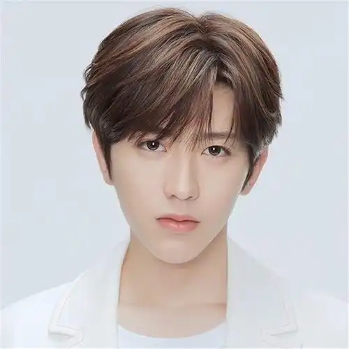 蔡徐坤同款假发男中分刘海短发韩版帅气逼真自然蓬松男士学生短发 米