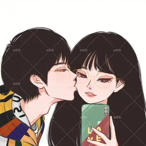 手绘情侣头像慕了