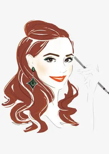 手绘/卡通 手绘元素 > 化妆女孩 收藏 [声明] 觅元素所有素材为用户