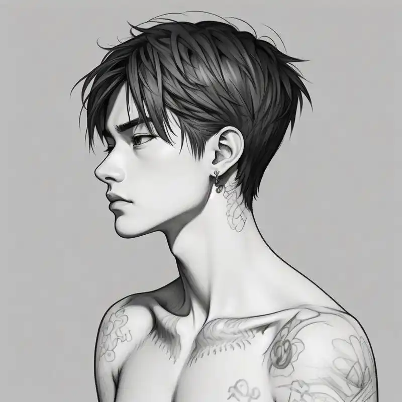 90社会人男生纹身头像97 社会人男生,带着独特的纹身,展现出不一