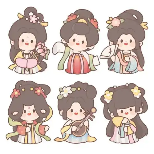 r]#q版人物  #可爱  #古風  #古风插画  #简笔画  #画个简笔画  #手帐