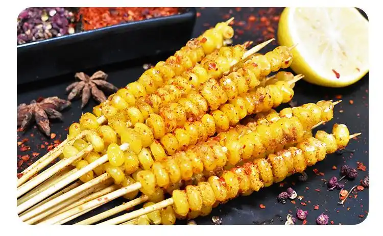 玉米粒小串铁板油炸新鲜粘甜糯玉米烧烤串食材半成品商用4公斤