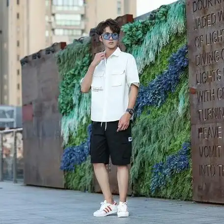 休闲新款套装短袖男士宽松两件套情侣上衣服套装t恤潮流帅气短裤