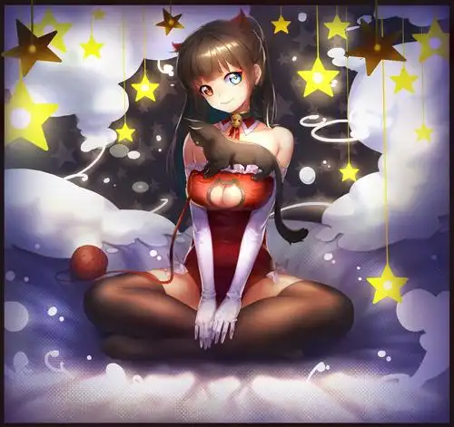 猫女 删除 胸 删除 插画 删除 二次元 删除 黑丝 删除 星星 删除 奶子