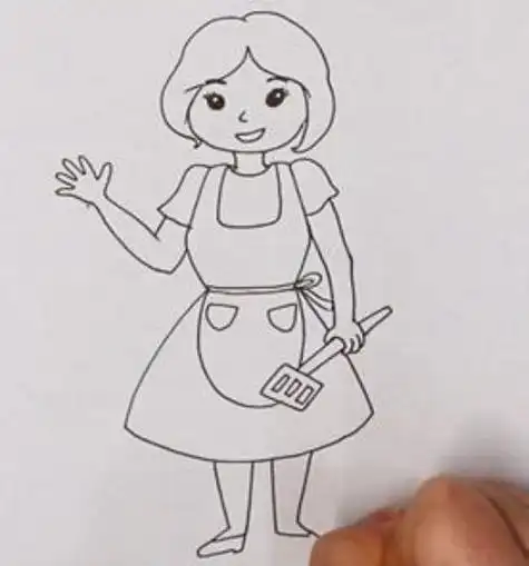 妈妈简笔画简单又漂亮全身,图片,简笔画-学笔画