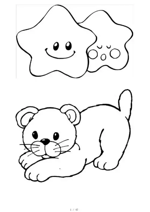 三岁幼儿涂色的简笔画