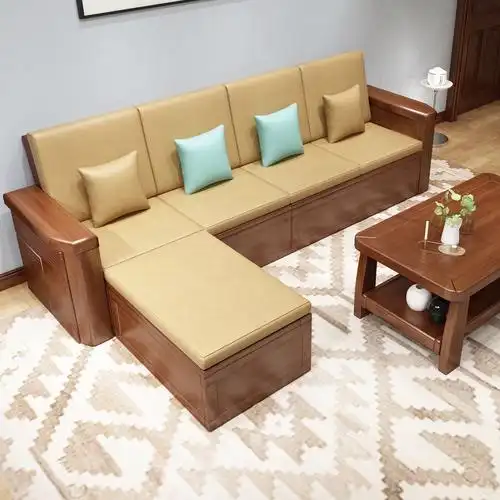 纯实木沙发组合客厅