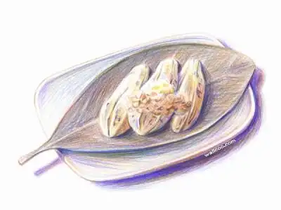 73┠jun┨73 美食 彩铅 蒸茄子?