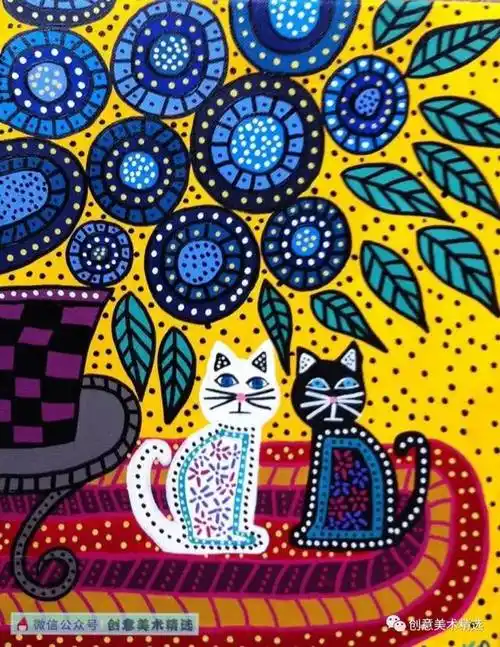 勾线平涂色彩装饰画 勾线平涂色彩装饰画图片